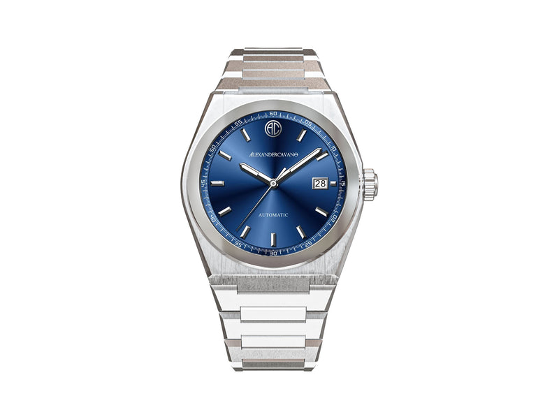 Blue best sale steel watch